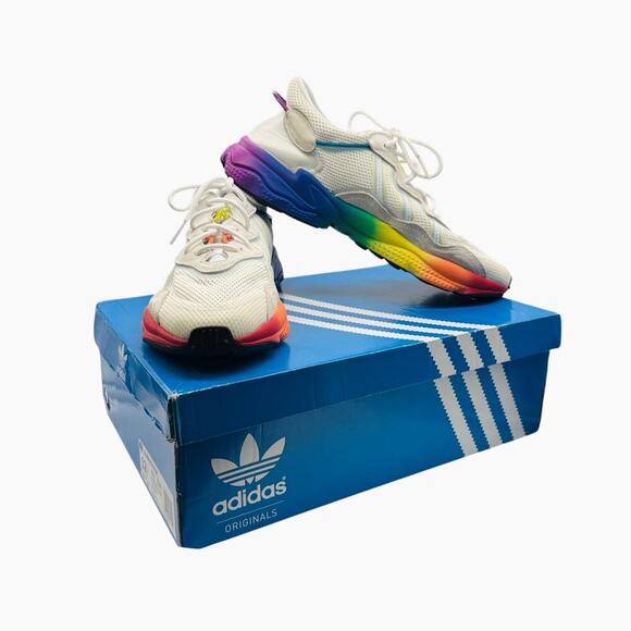 Adidas Ozweego Pride EG1076 Rainbow Off White Adiprene Sneaker Shoes‎ Size 12 - Picture 1 of 9